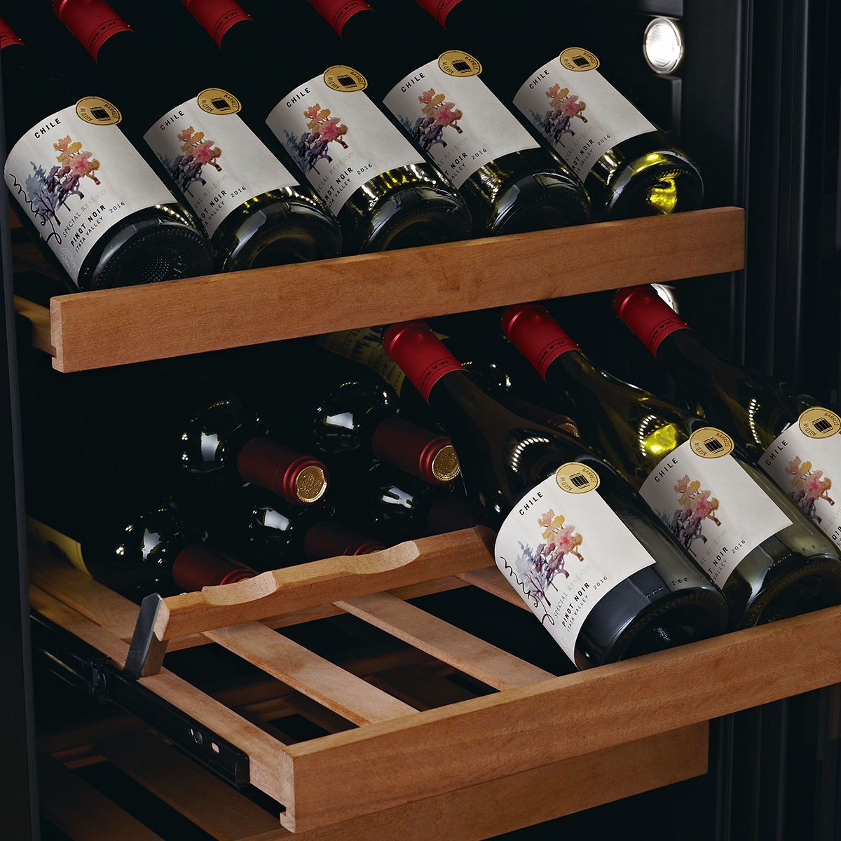 WLB-460DFLD-MIX dual zone wine cooler | 172cm | 144 bottles