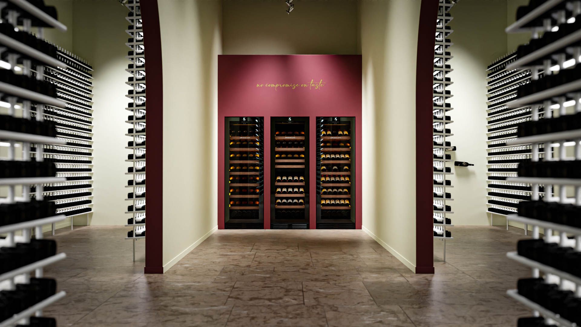 WLB-460DFLD-MIX dual zone wine cooler | 172cm | 144 bottles