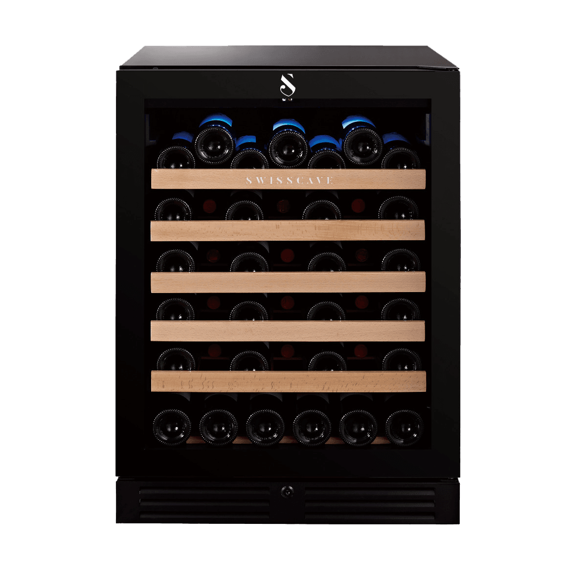 SWISSCAVE CLASSIC EDITION WLB-155F Weinlagerschrank – Frontansicht mit Glastür