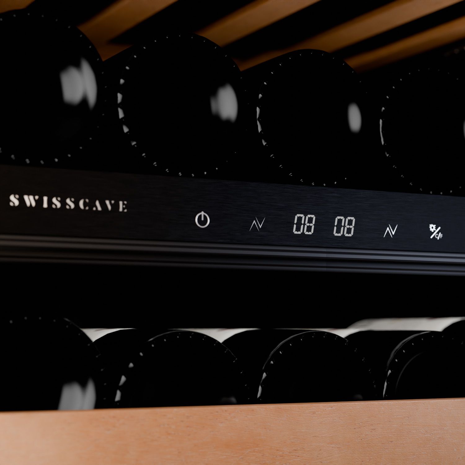 WLB-120DF-BLACK dual zone wine cooler | 83cm | 26 bottles