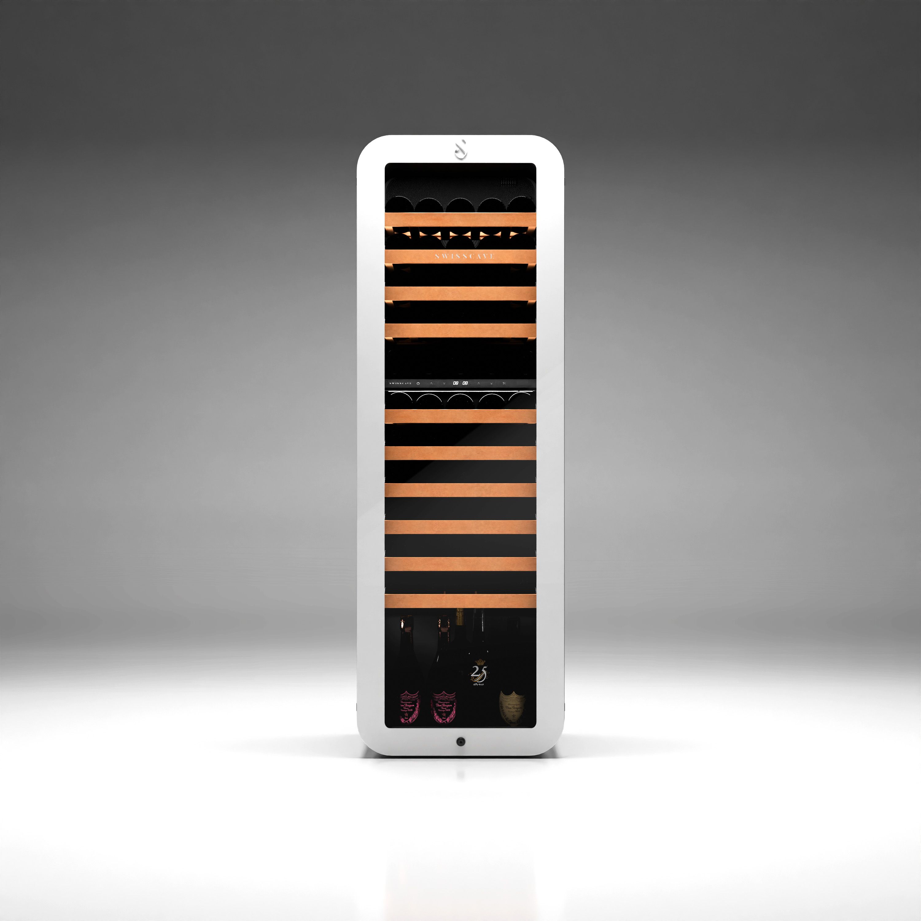 WLB-320DF-WHITE dual zone wine cooler | 160cm | 68 bottles