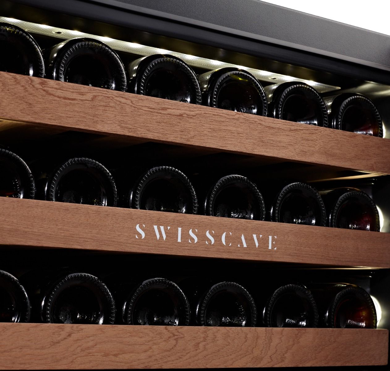 Holztablare mit weisser Innenbeleuchtung im WUB-60DFT