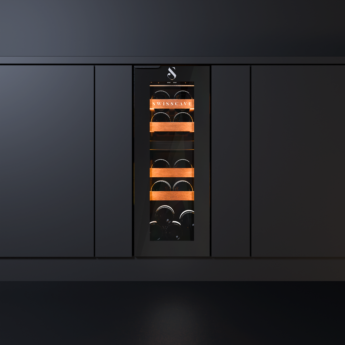 SWISSCAVE LUXURY KITCHEN EDITION WUB-30DF eingebaut in moderner Küche