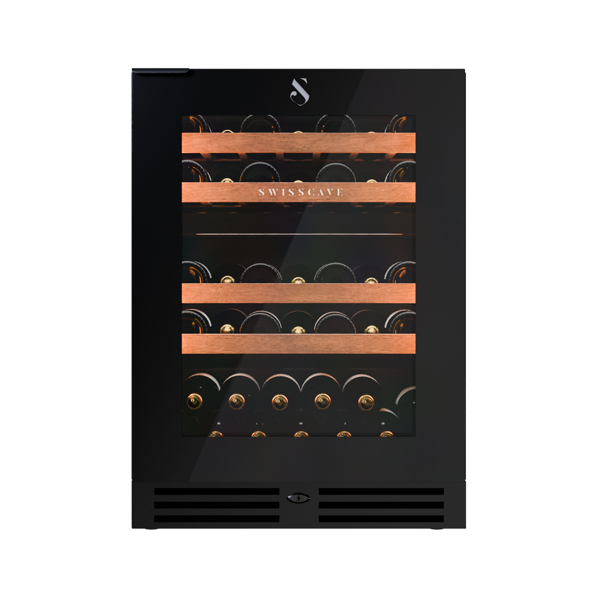 SWISSCAVE LUXURY KITCHEN EDITION WUB-60DF Zwei-Zonen-Küchen-Weinkühlschrank – Frontansicht