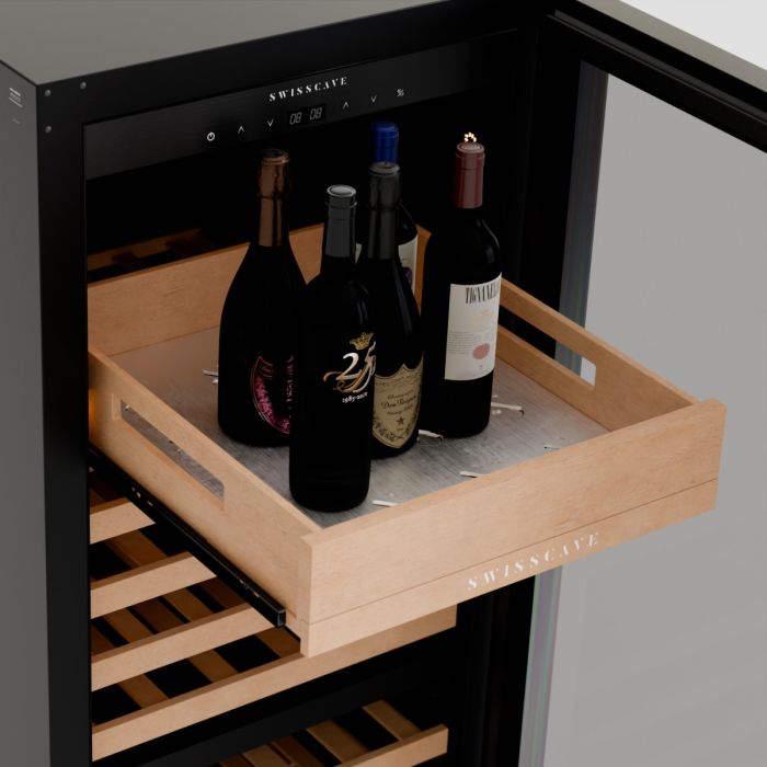Shelf for standing bottles storage in winecooler