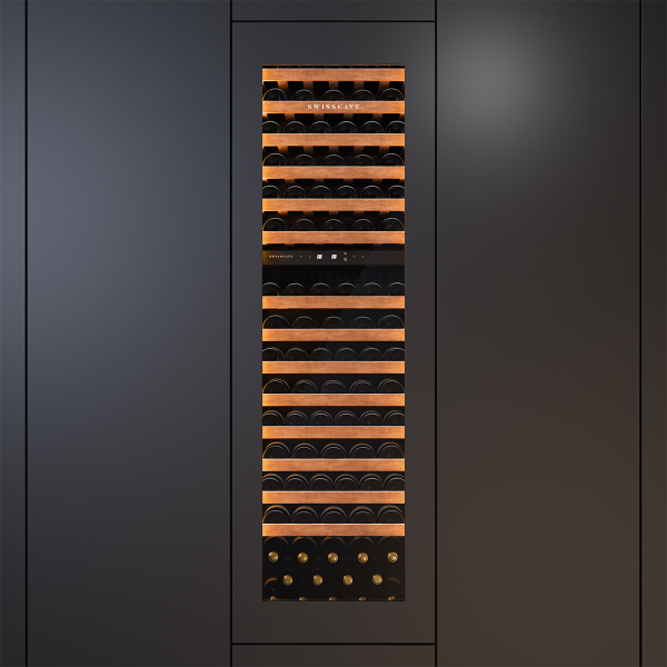 WIB-178DFP dual zone wine cooler | 178cm | 94 bottles | Panel ready