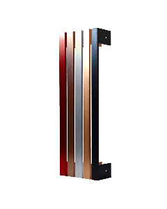 Exchangable door handles made of brushed precious metal